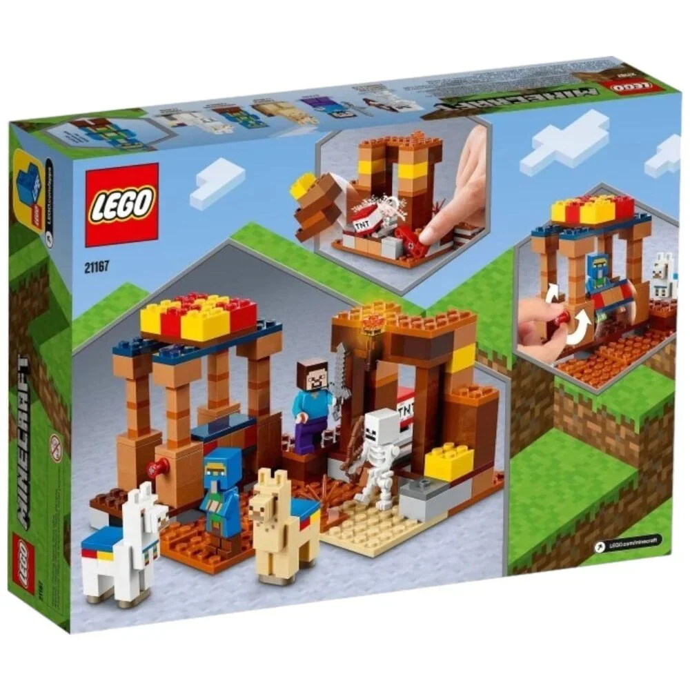 Lego Minecraft 21167 Retired Set The Trading Post 201 Pcs. Sealed Contents
